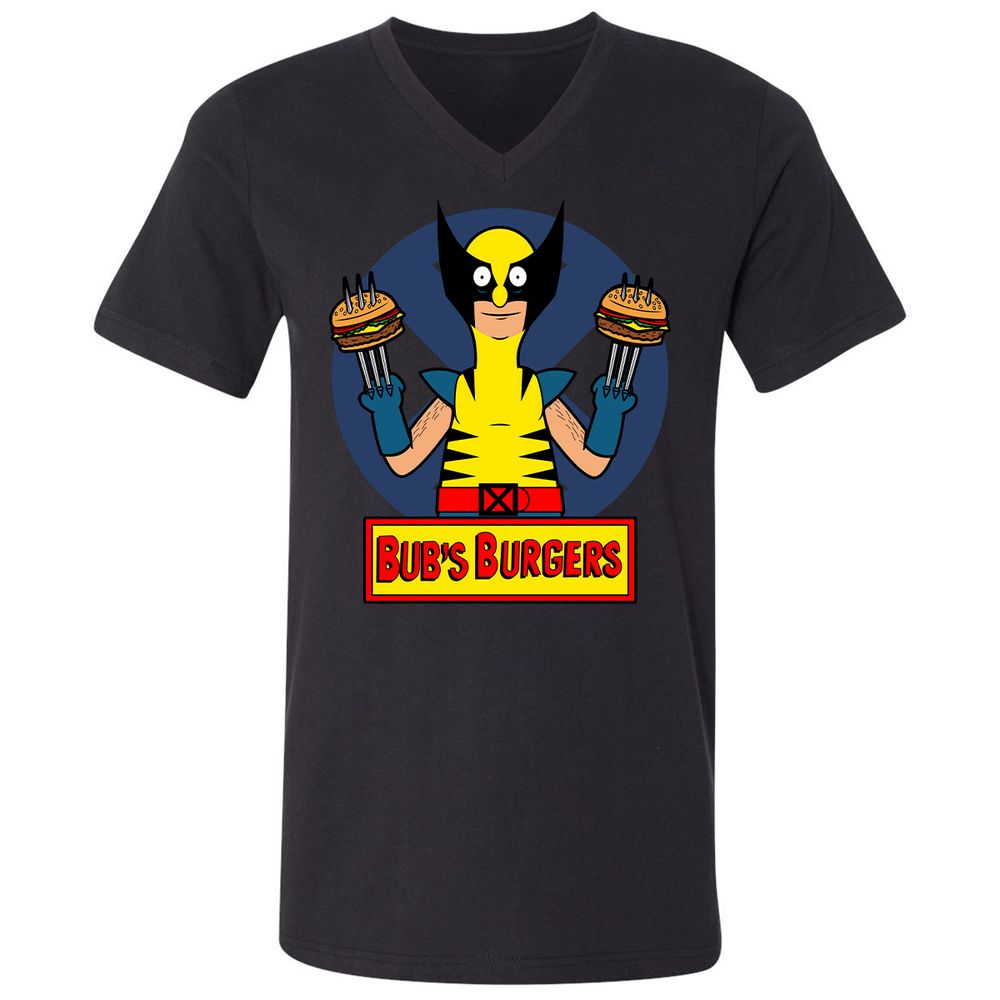 Unisex V-Neck T-Shirt - MLKVU5ZT - Black - 1