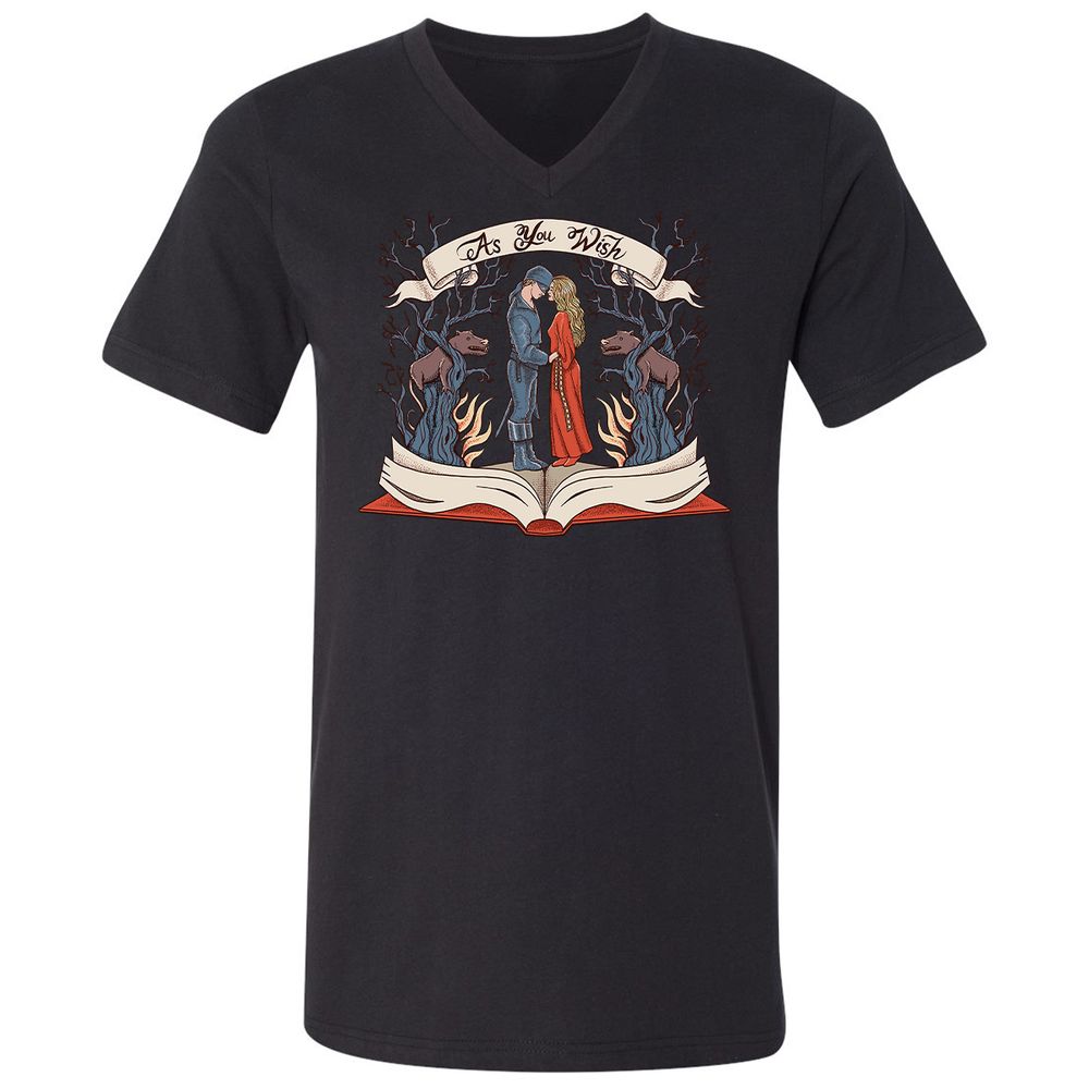 Unisex V-Neck T-Shirt - 1TPBB7LY - Black - 1