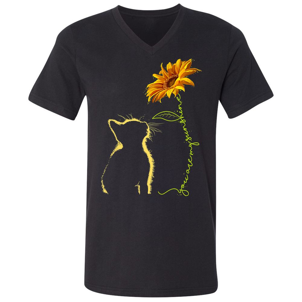 Unisex V-Neck T-Shirt - AXS3GWCJ - Black - 1