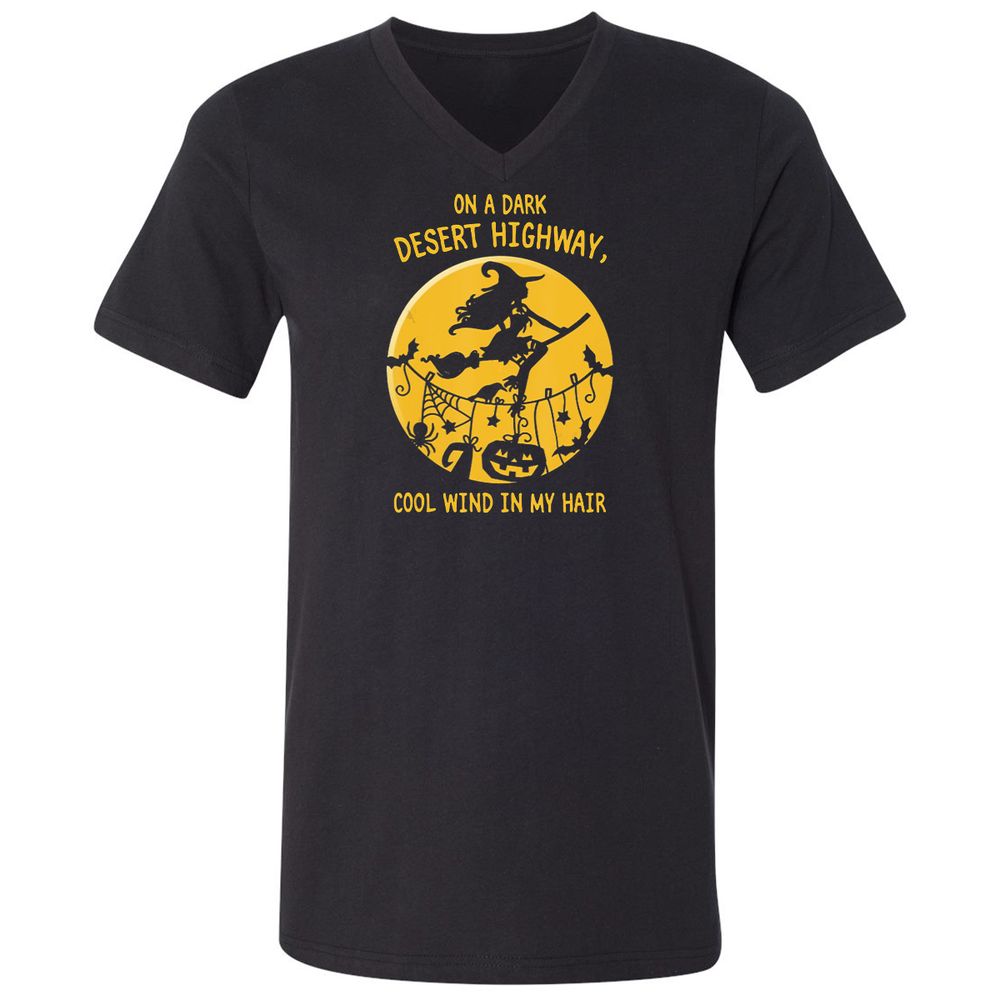 Unisex V-Neck T-Shirt - UFG38F7T - Black - 1