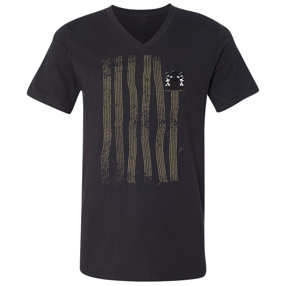 Unisex V-Neck T-Shirt - C5UD6S76 - Black - 1