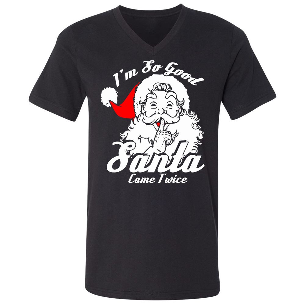 Unisex V-Neck T-Shirt - FV1PBM8E - Black - 1