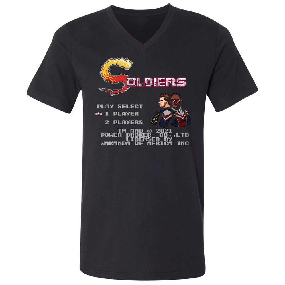 Unisex V-Neck T-Shirt - S1RBXH51 - Black - 1