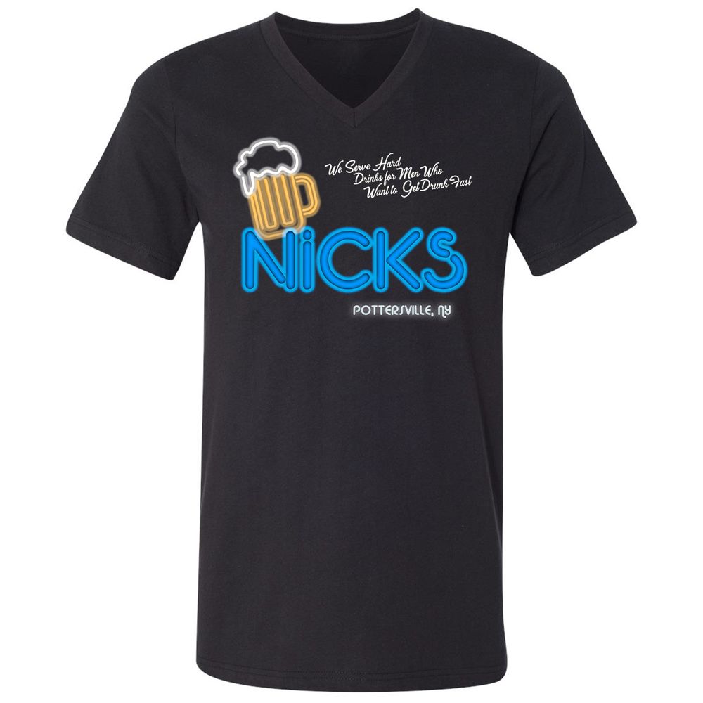 Unisex V-Neck T-Shirt - 6QKXNHTC - Black - 1