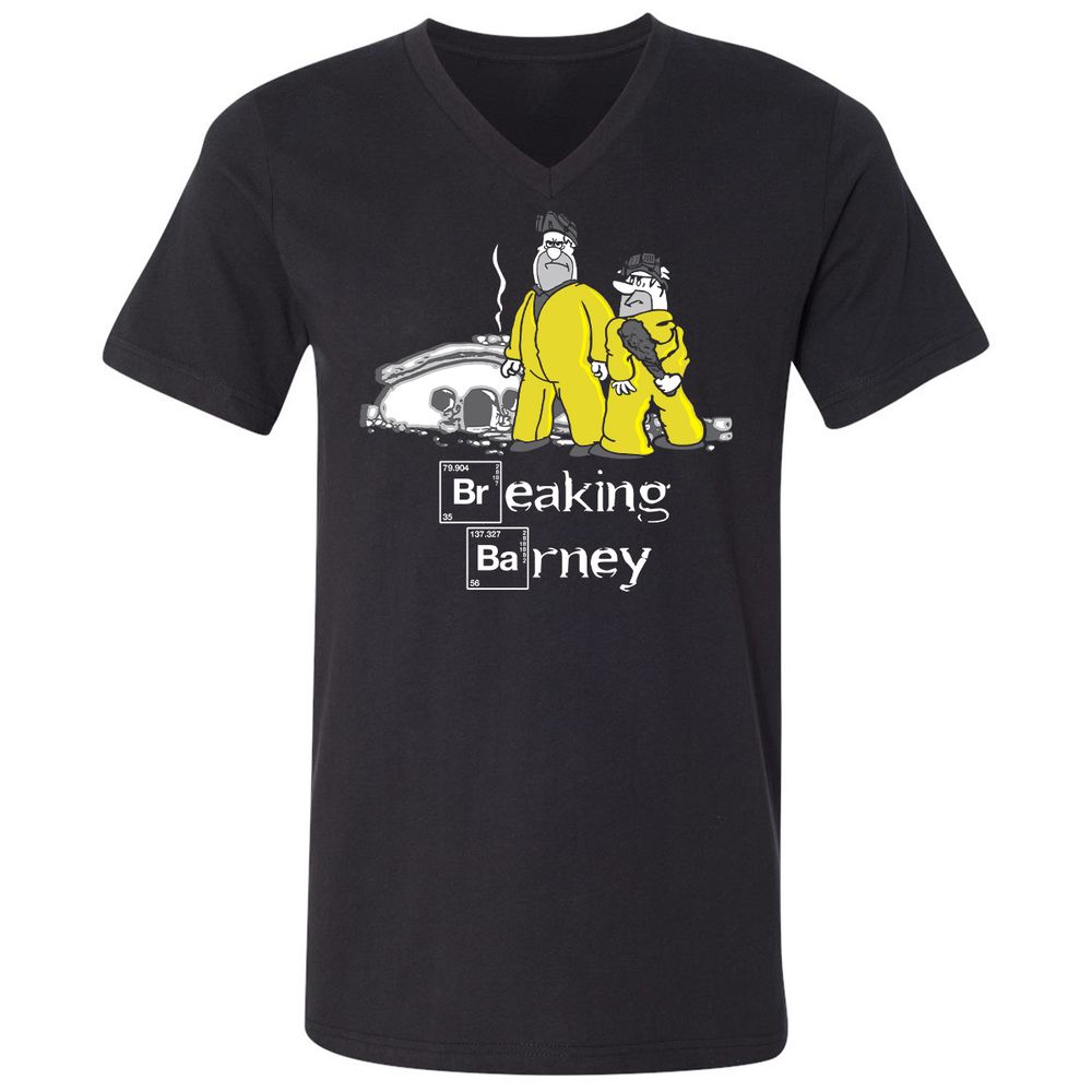 Unisex V-Neck T-Shirt - Z4SDVZSG - Black - 1