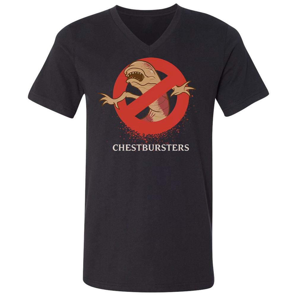 Unisex V-Neck T-Shirt - HXXK6S29 - Black - 1