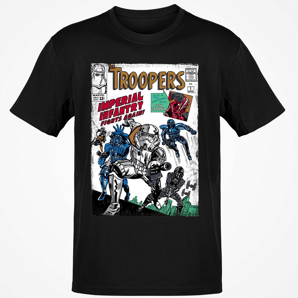 Classic Unisex T-Shirt - U73YU5F9 - Black - 1