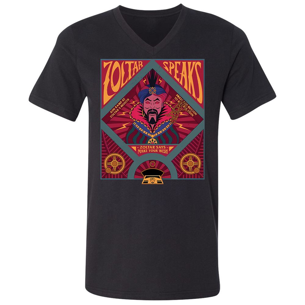 Unisex V-Neck T-Shirt - 6ZF713BD - Black - 1