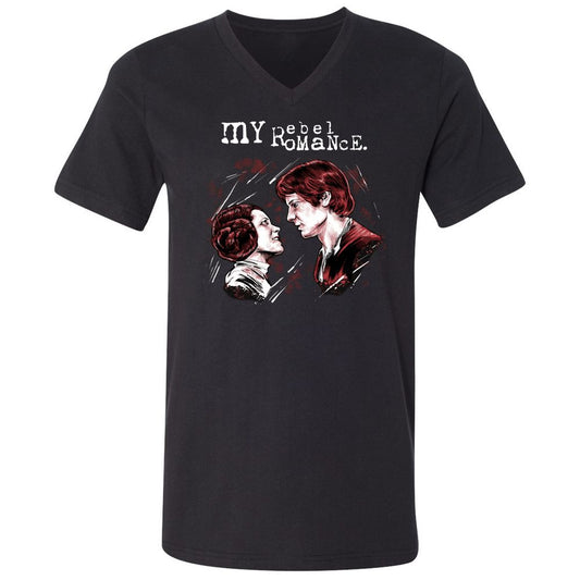 Unisex V-Neck T-Shirt - HQBVSFTR - Black - 1