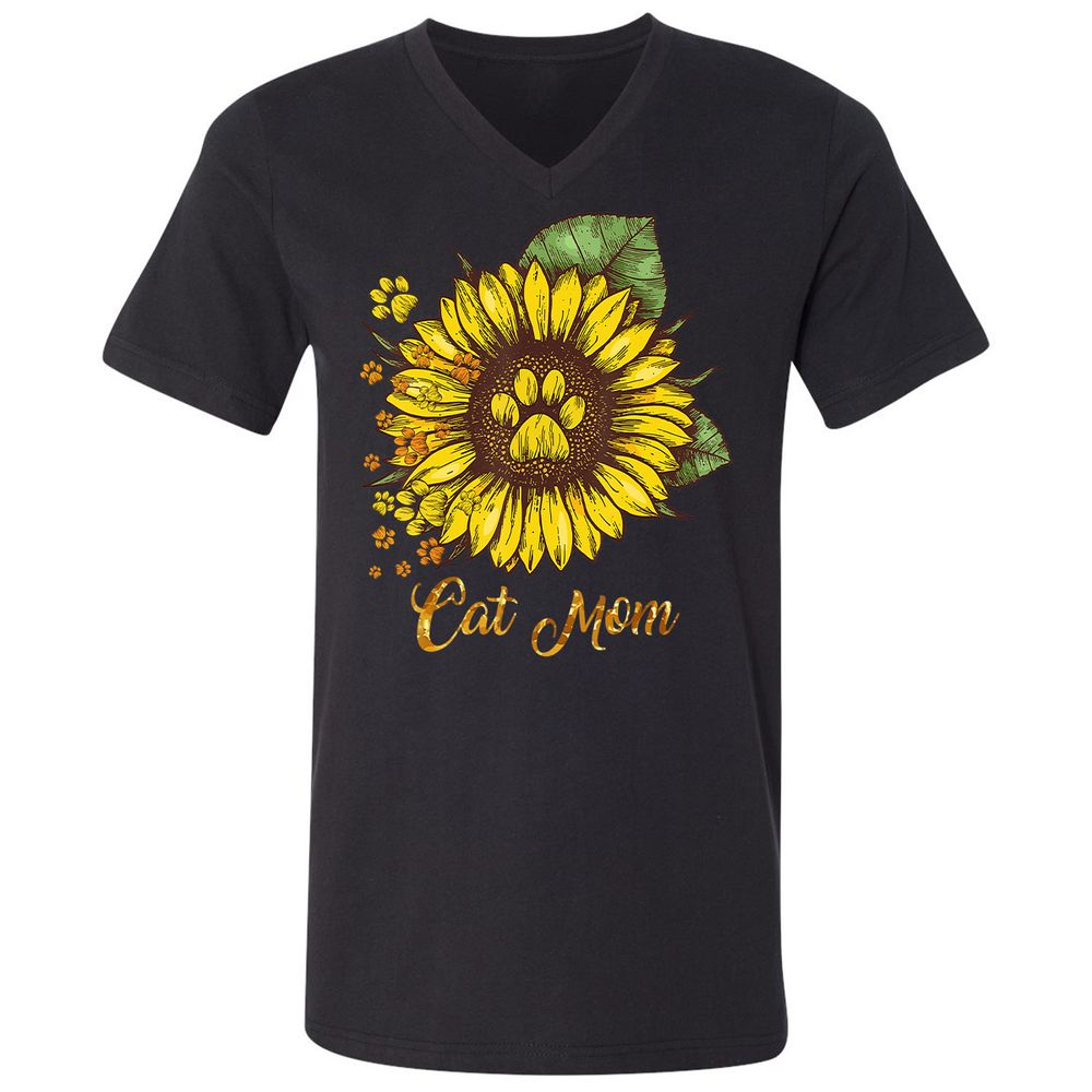 Unisex V-Neck T-Shirt - UUFEKDES - Black - 1