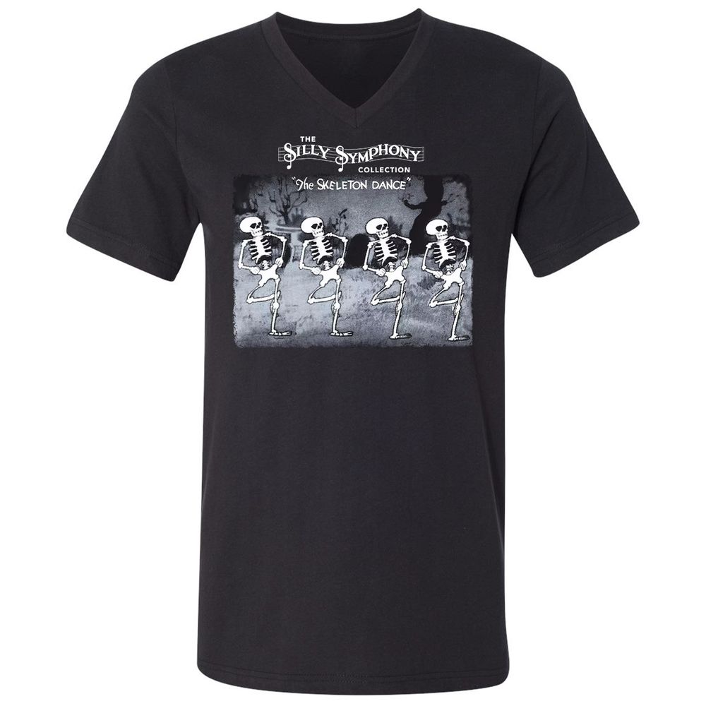 Unisex V-Neck T-Shirt - PZZUQTHR - Black - 1
