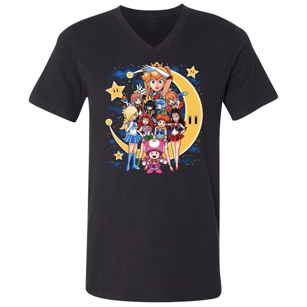 Unisex V-Neck T-Shirt - DWXWDT5J - Black - 1