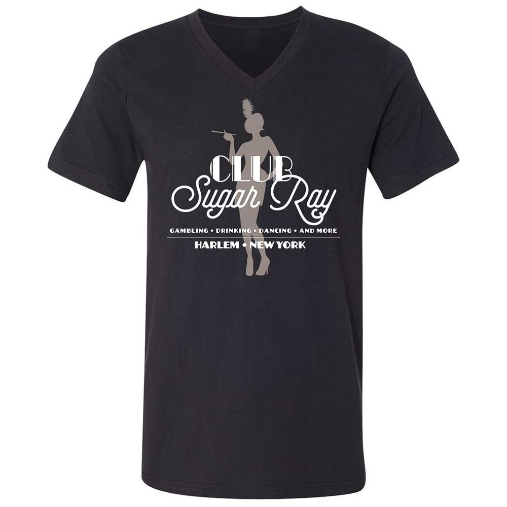 Unisex V-Neck T-Shirt - 6AY31V8V - Black - 1