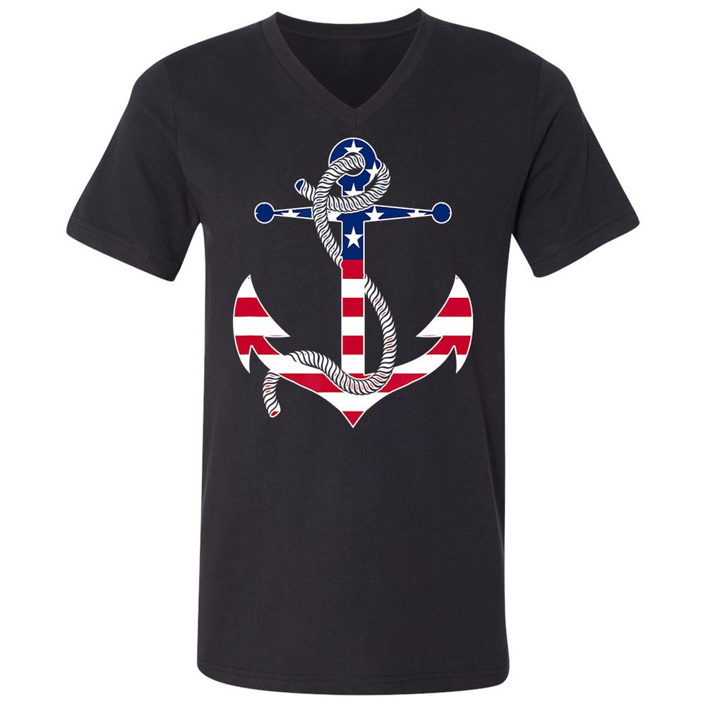 Unisex V-Neck T-Shirt - 828YVZWA - Black - 1