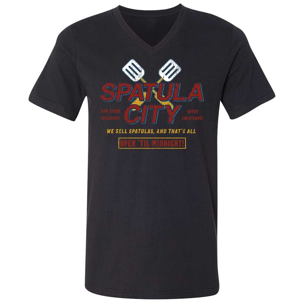Unisex V-Neck T-Shirt - EFZ2QTJ9 - Black - 1