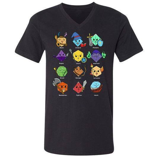 Unisex V-Neck T-Shirt - GD4BP48Y - Black - 1