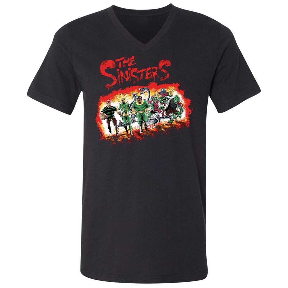 Unisex V-Neck T-Shirt - 3PXC7BVT - Black - 1