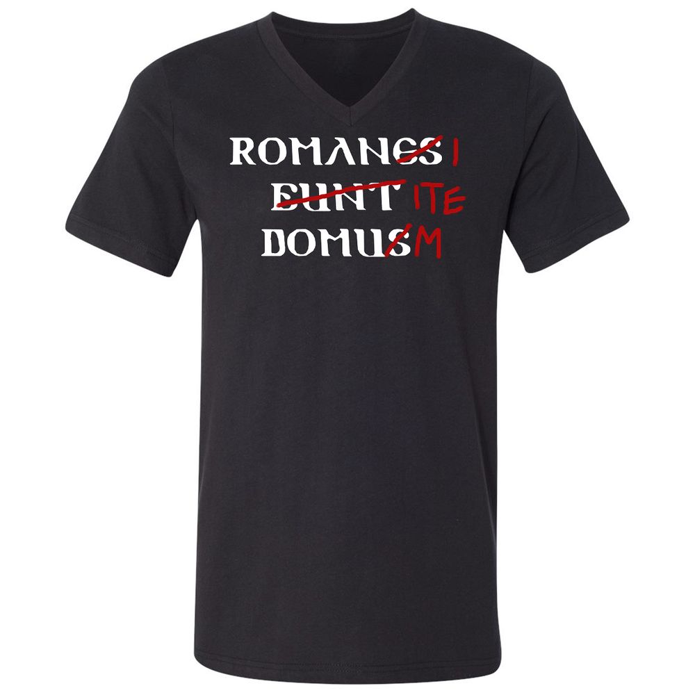 Unisex V-Neck T-Shirt - VDG69XFS - Black - 1