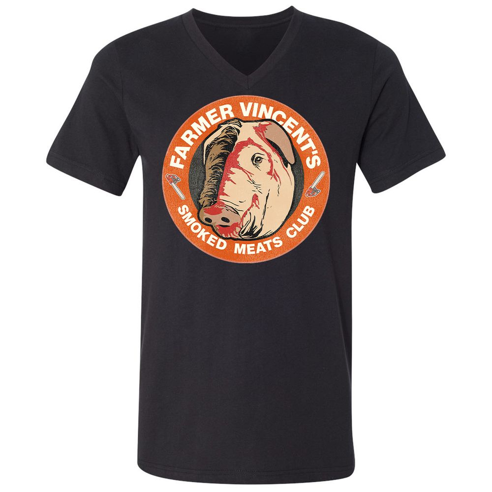 Unisex V-Neck T-Shirt - N86UGHQP - Black - 1