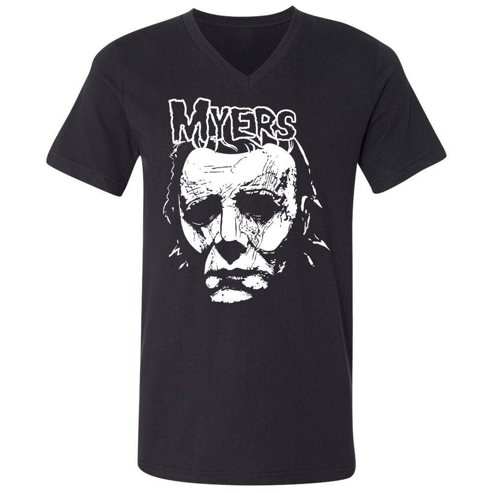 Unisex V-Neck T-Shirt - 5ZD1UXVM - Black - 1