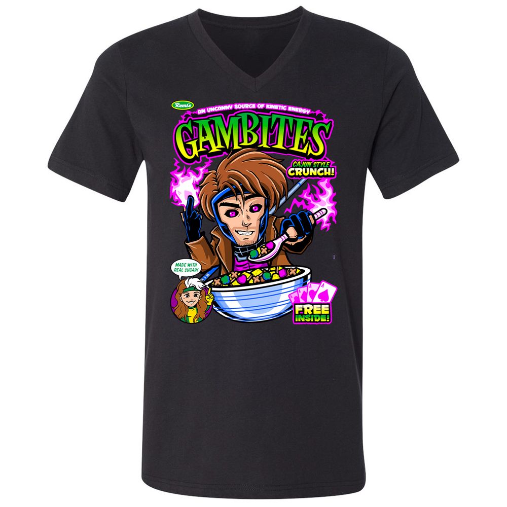 Unisex V-Neck T-Shirt - 6VLXEYAB - Black - 1