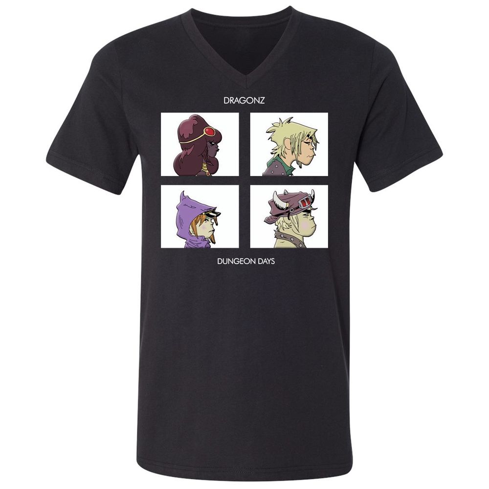 Unisex V-Neck T-Shirt - ELKSWYA3 - Black - 1