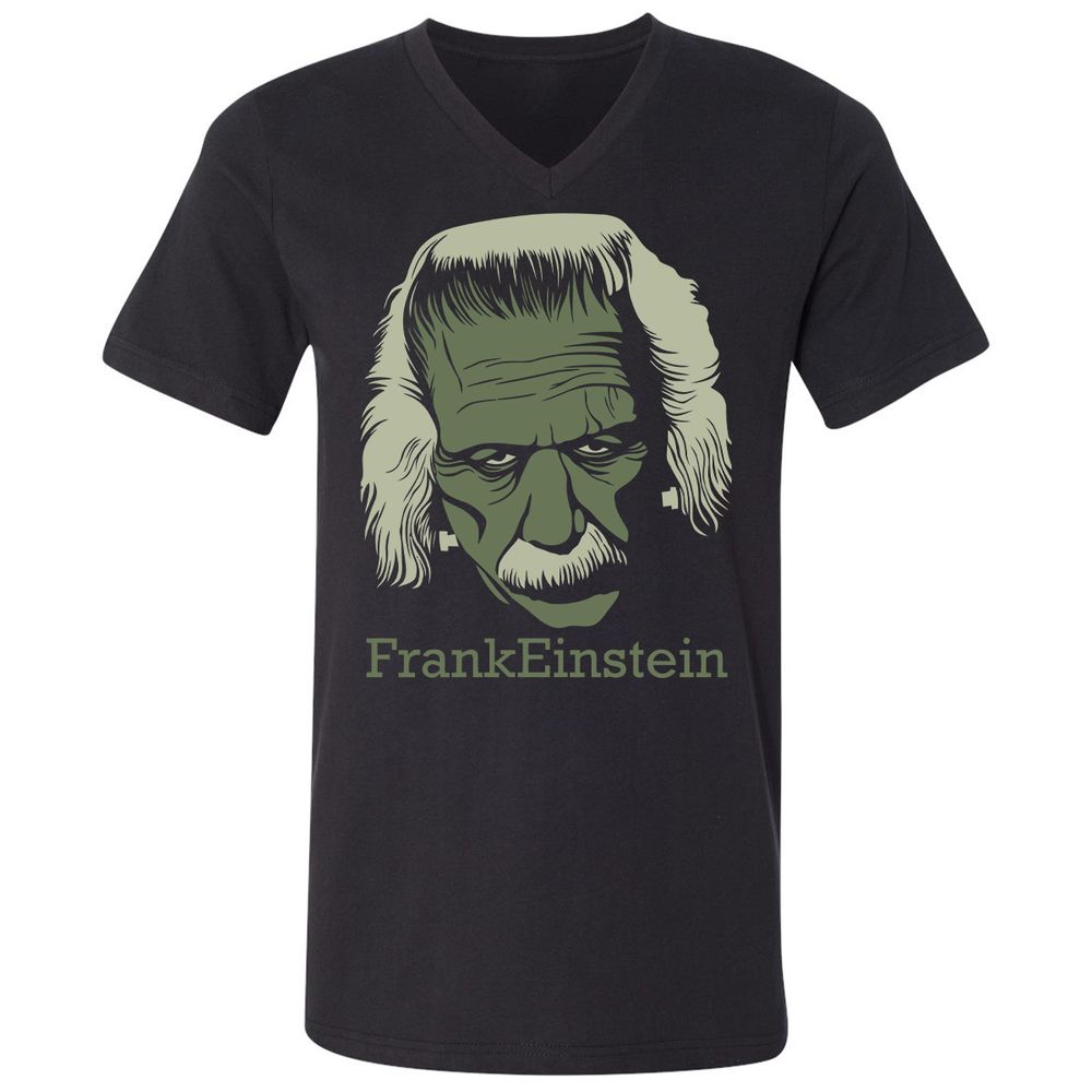 Unisex V-Neck T-Shirt - L35Y4F9U - Black - 1