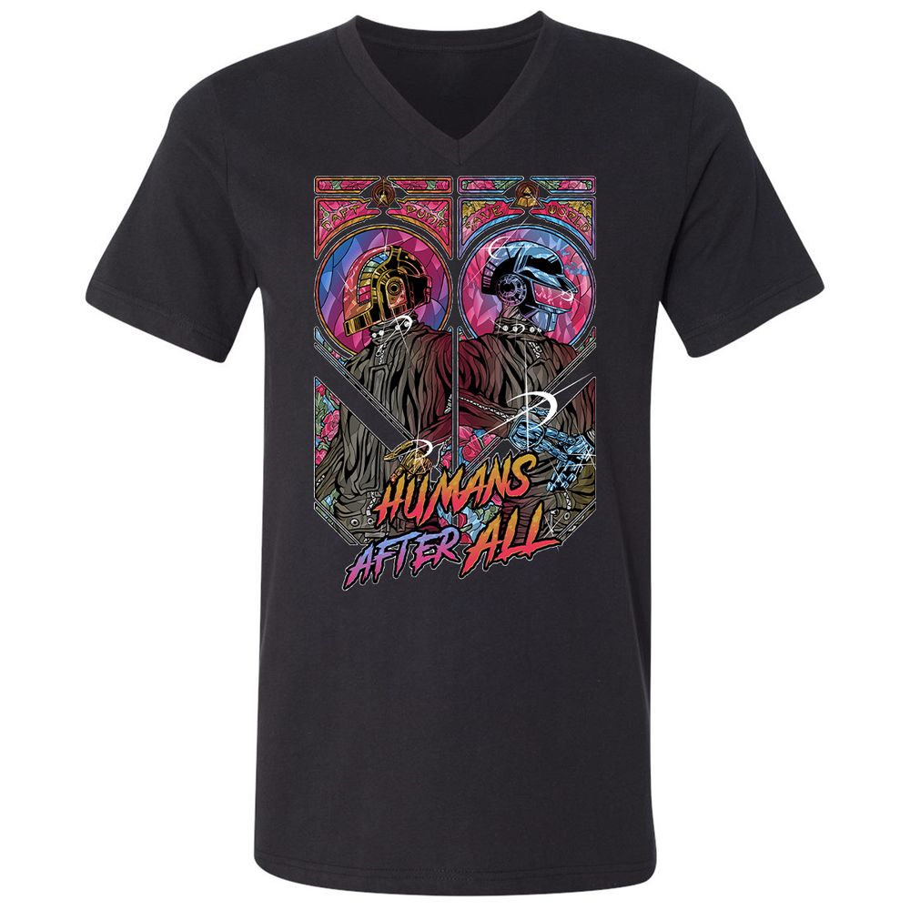 Unisex V-Neck T-Shirt - RLL1YKYK - Black - 1