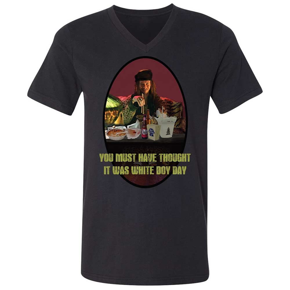 Unisex V-Neck T-Shirt - KWL4XA13 - Black - 1