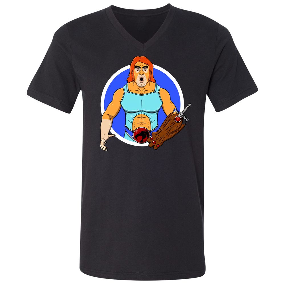 Unisex V-Neck T-Shirt - 44ZHN5FE - Black - 1