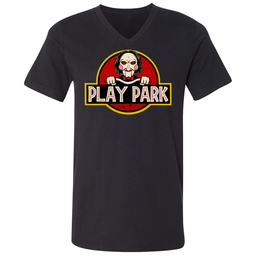 Unisex V-Neck T-Shirt - FEU412DD - Black - 1