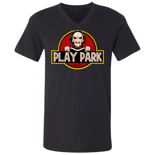 Unisex V-Neck T-Shirt - FEU412DD - Black - 1