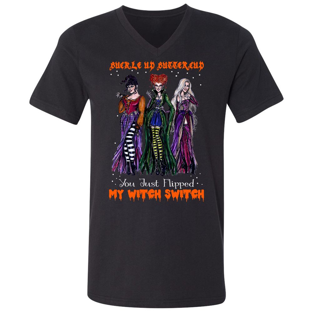 Unisex V-Neck T-Shirt - N7MTNJUT - Black - 1