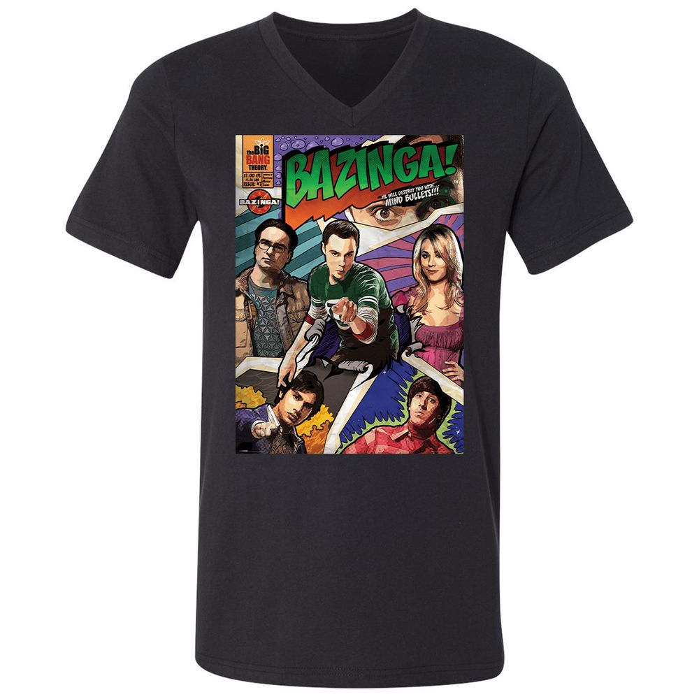 Unisex V-Neck T-Shirt - G79D7TBM - Black - 1