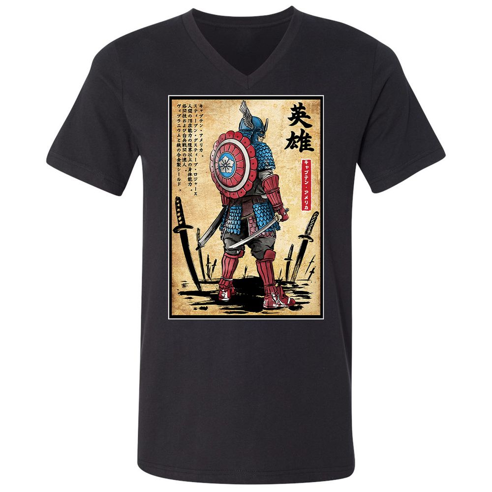 Unisex V-Neck T-Shirt - VGYMDNKQ - Black - 1
