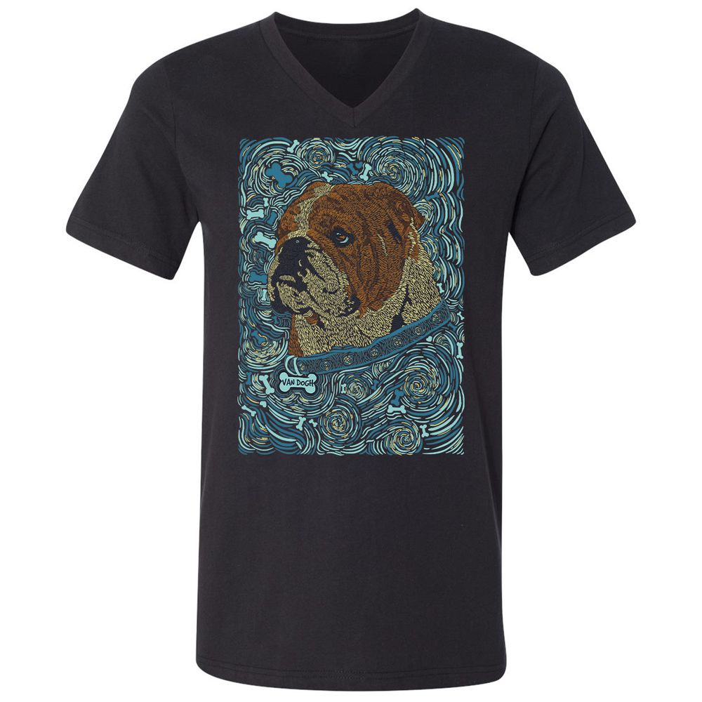 Unisex V-Neck T-Shirt - 3J139PBC - Black - 1