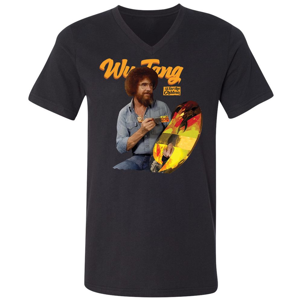 Unisex V-Neck T-Shirt - 14APS857 - Black - 1