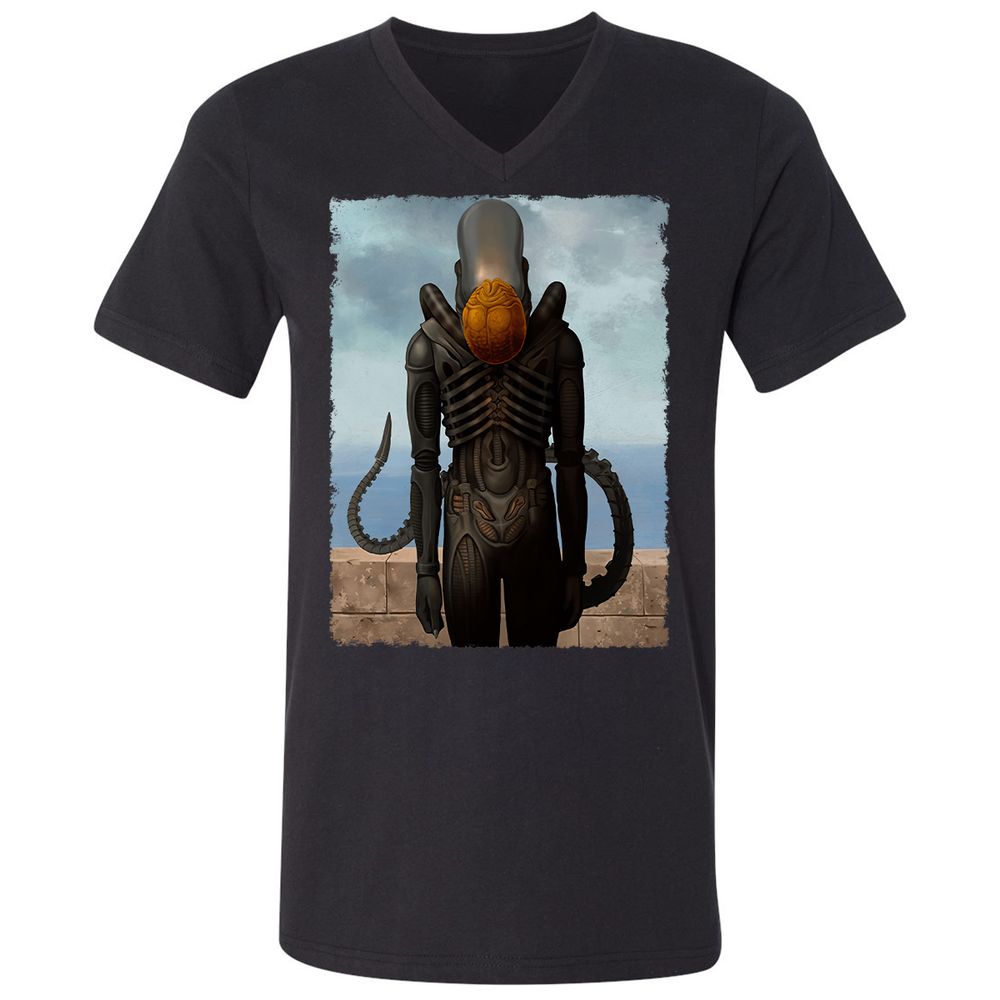 Unisex V-Neck T-Shirt - 46B89TEU - Black - 1