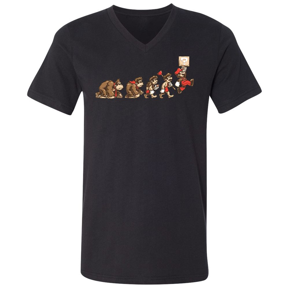 Unisex V-Neck T-Shirt - DFPR9PZG - Black - 1