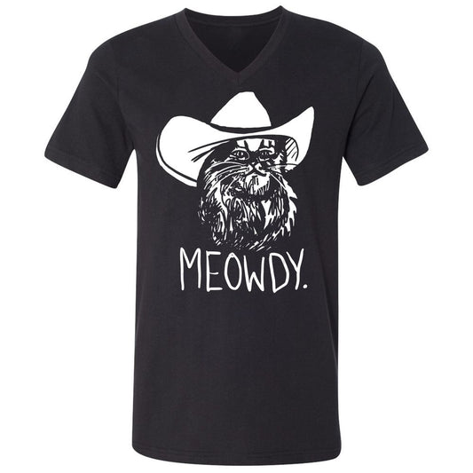 Unisex V-Neck T-Shirt - T9XRHC85 - Black - 1