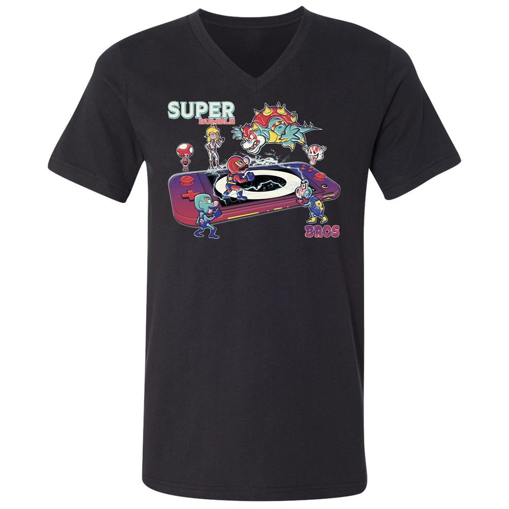 Unisex V-Neck T-Shirt - 8TKV3GJQ - Black - 1