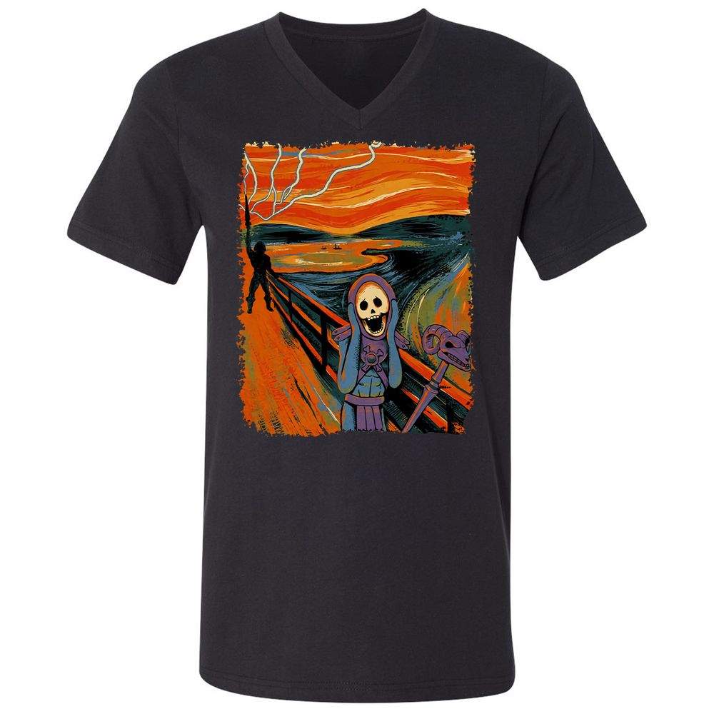 Unisex V-Neck T-Shirt - M87G3SAJ - Black - 1