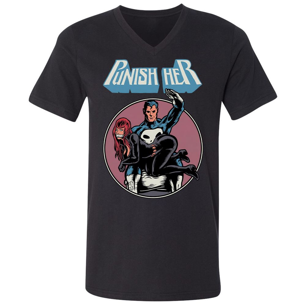 Unisex V-Neck T-Shirt - GLFDGG24 - Black - 1