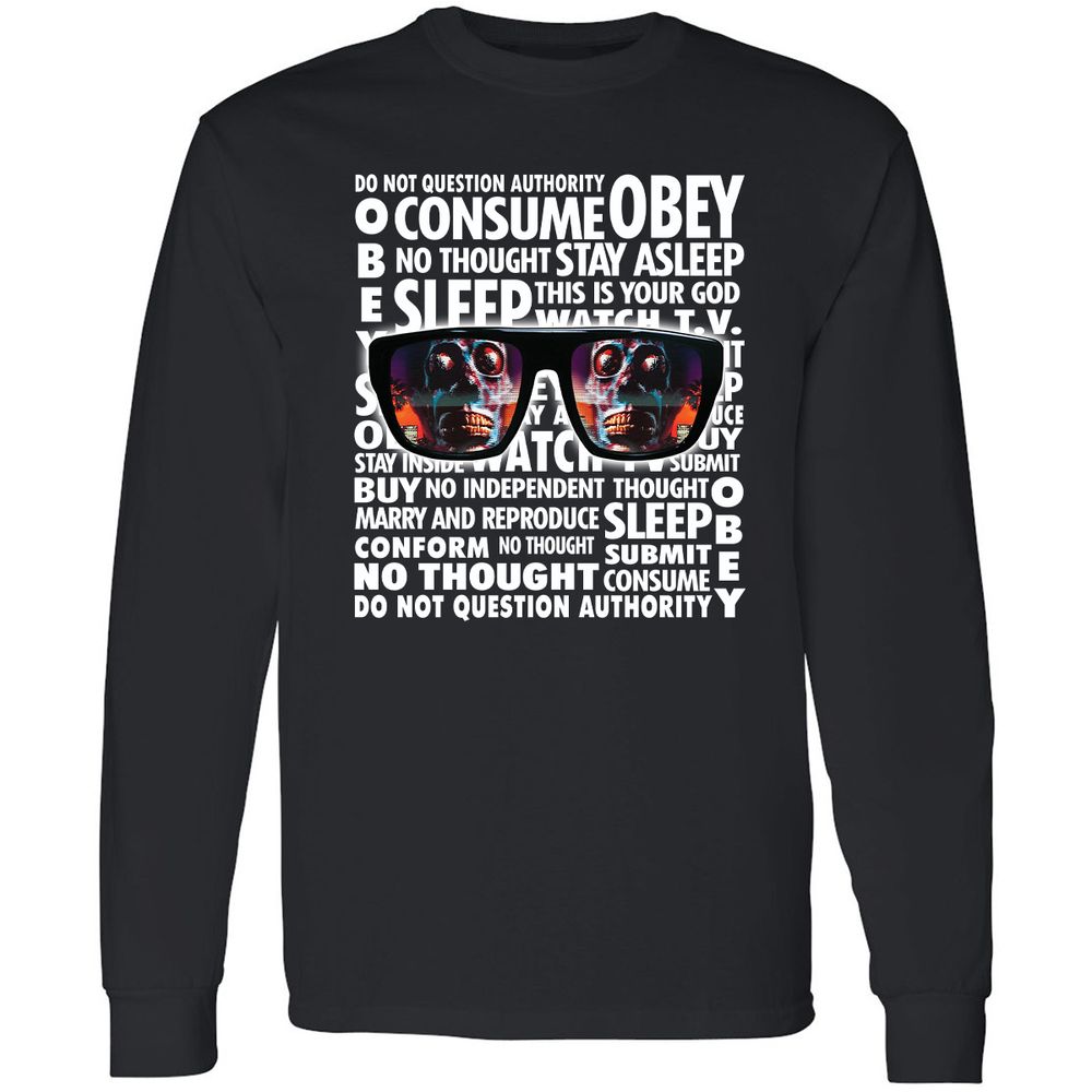Long Sleeve T-Shirt - WJKSYSF4 - Black - 1