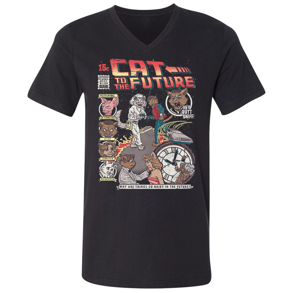 Unisex V-Neck T-Shirt - J716SPLA - Black - 1