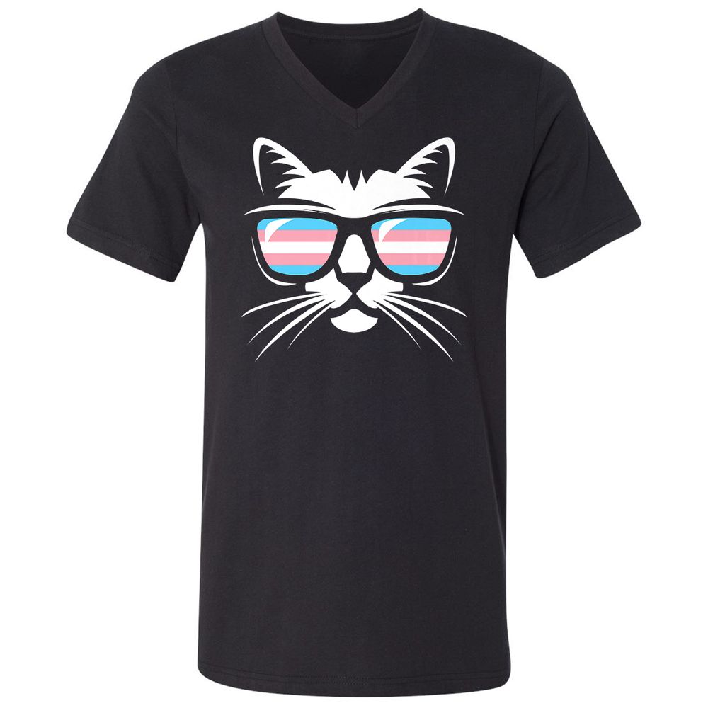 Unisex V-Neck T-Shirt - 21TJ98M1 - Black - 1