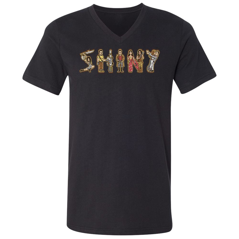 Unisex V-Neck T-Shirt - JM98U8KT - Black - 1