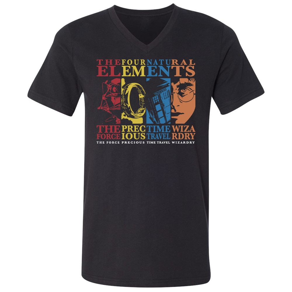 Unisex V-Neck T-Shirt - 197S5HRM - Black - 1