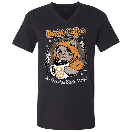 Unisex V-Neck T-Shirt - H9DKH2NL - Black - 1