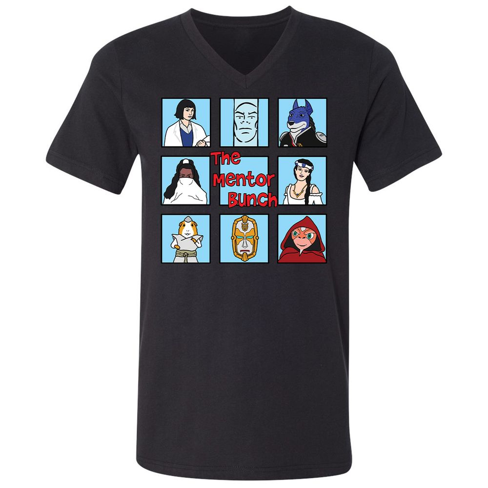 Unisex V-Neck T-Shirt - GMXKQ3HB - Black - 1